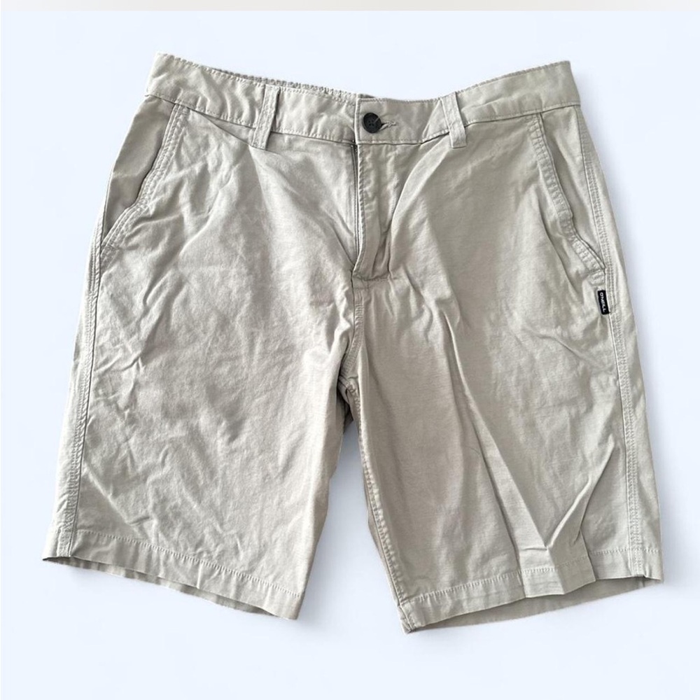 O'Neill Men's Beige Flat Front Shorts